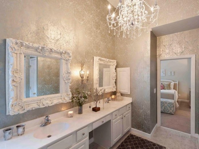 decoración con espejos de estilo clásico