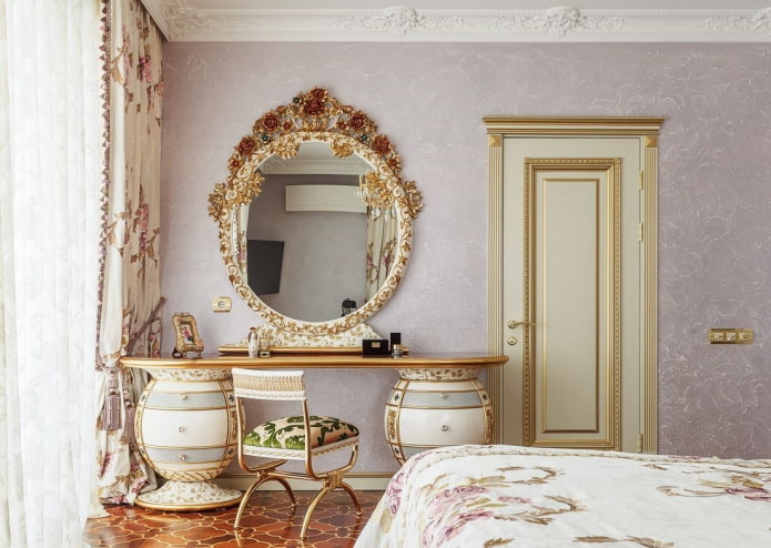 decoración con espejos de estilo clásico