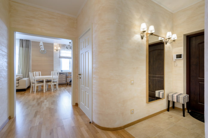 yeso en las paredes del interior