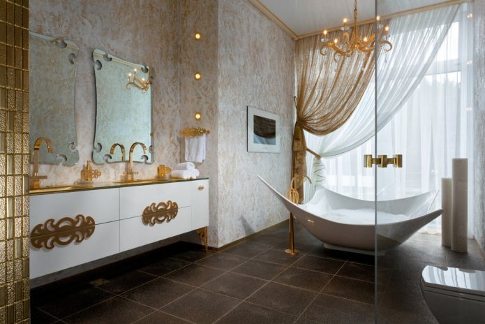 azulejos en el suelo del baño