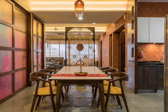 Partición en el interior de estilo japonés