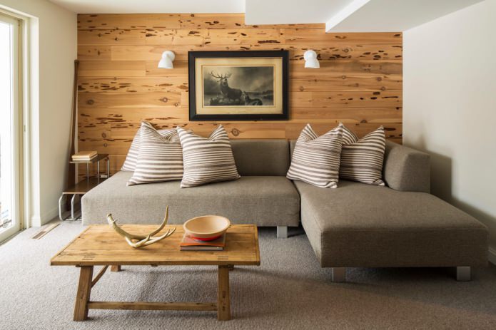 pared de paneles de madera