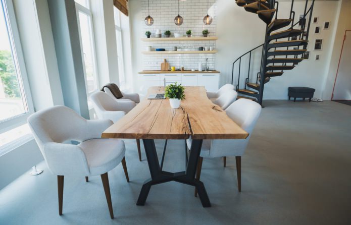 Mesa de madera natural