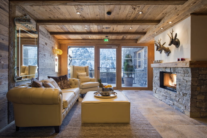 Techo de madera de estilo chalet