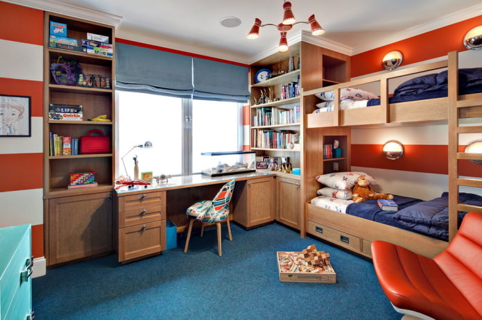 Amoblamiento para habitación infantil para dos niños
