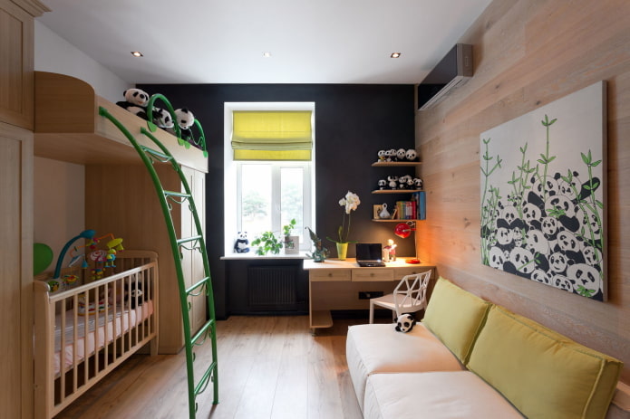 Habitación infantil para dos niños de diferentes edades