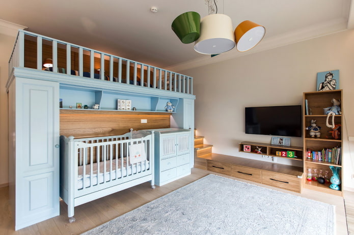 Habitación infantil para dos niños de diferentes edades