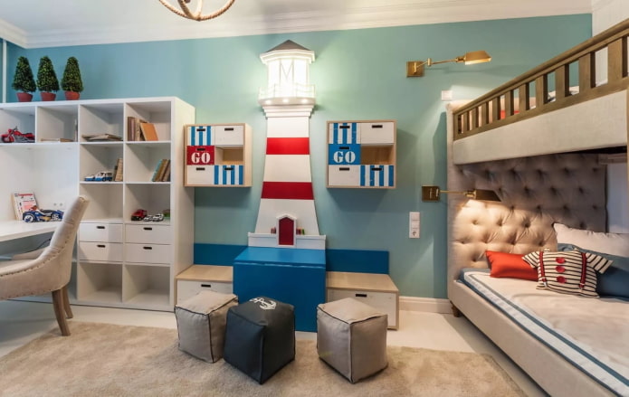 diseño de una habitación infantil para dos niños