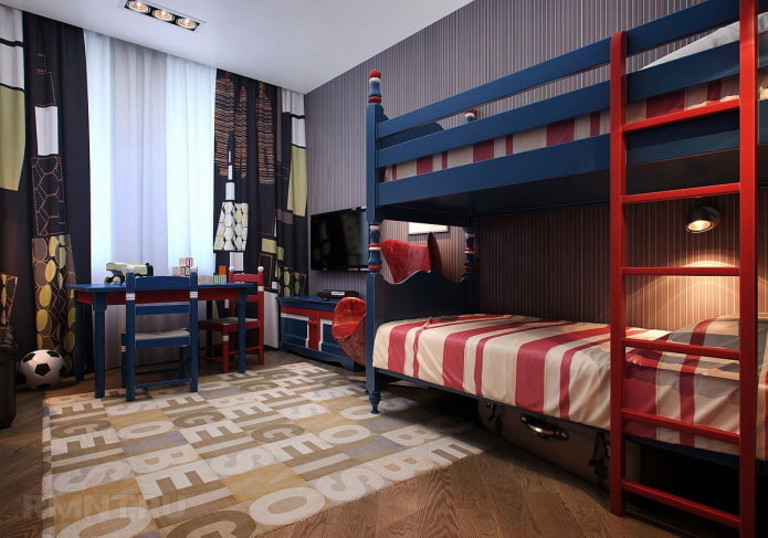 diseño de una habitación infantil para dos niños