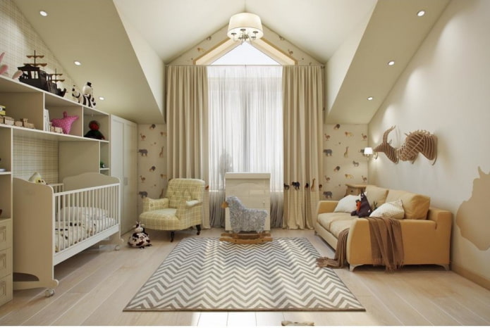 Iluminación en el interior de una habitación infantil