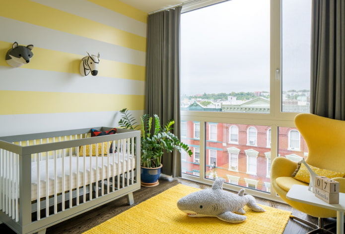 Esquema de colores en el diseño de una habitación infantil