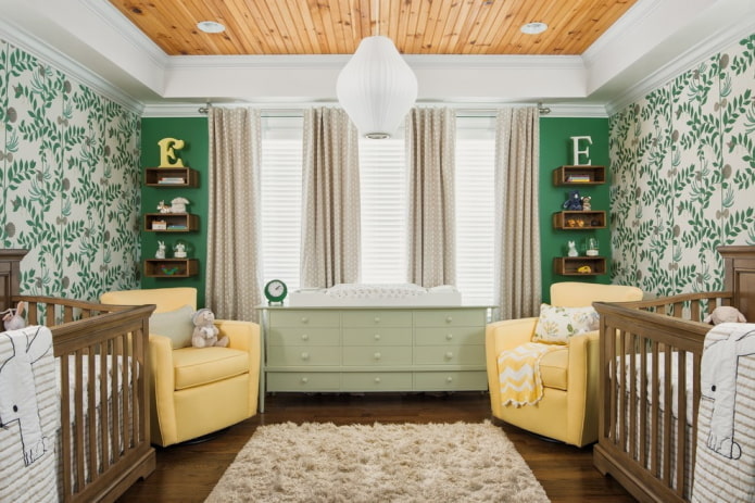 muebles en el interior de una habitación infantil para un bebé