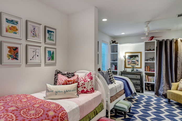 Habitación infantil para un niño y una niña