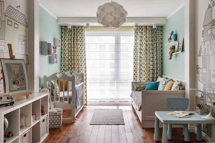 diseño de un dormitorio pequeño para niños de diferentes sexos