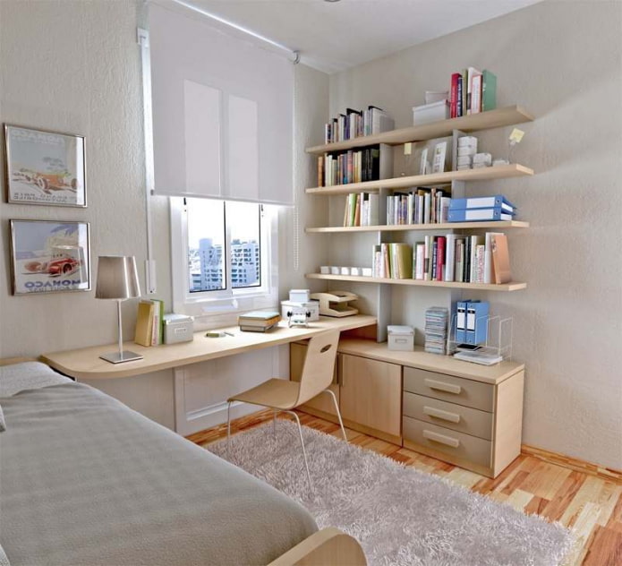 Diseño de una habitación en un Jruschovka para un adolescente