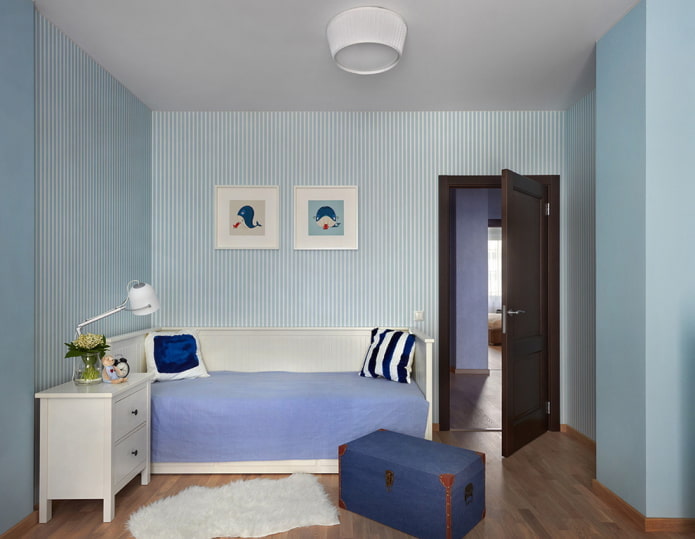 decoración de un dormitorio infantil en estilo marino