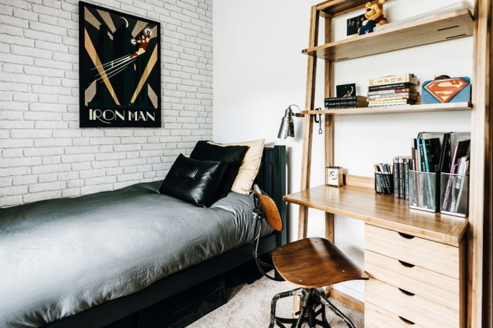 decorar una habitación infantil en estilo industrial