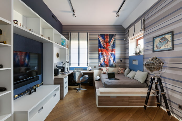 decorar una habitación infantil en estilo industrial