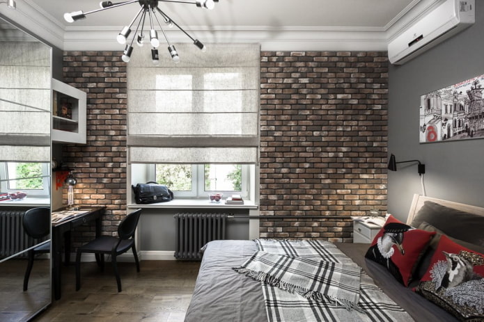 Decoración de habitación infantil de estilo industrial