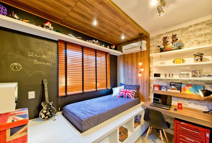 Diseño de iluminación para una habitación infantil de estilo urbano