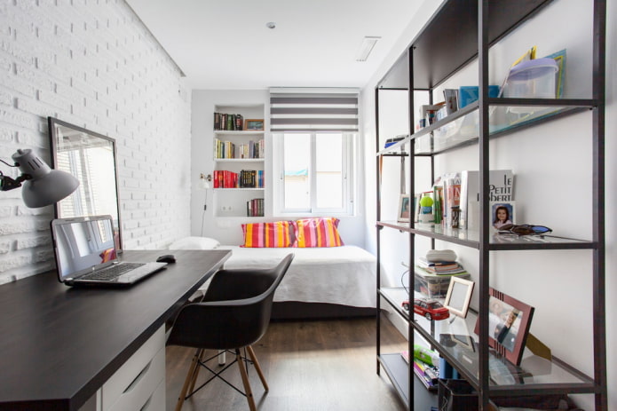 Esquema de colores para habitación infantil de estilo industrial