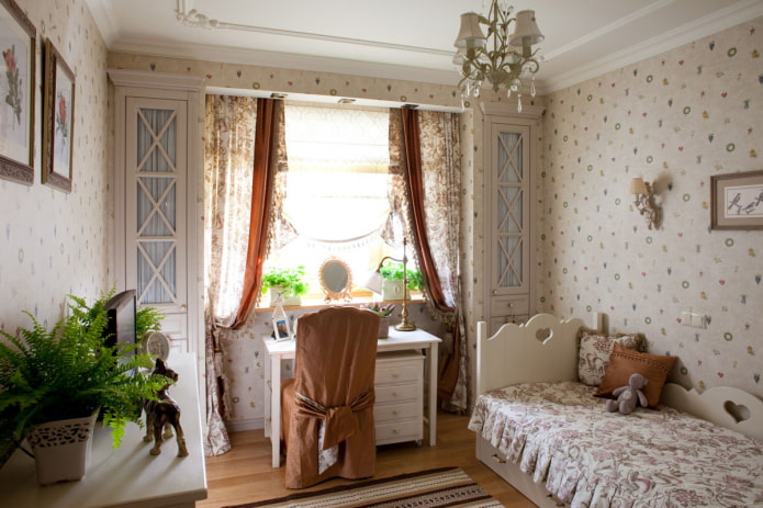 habitación infantil en estilo provenzal