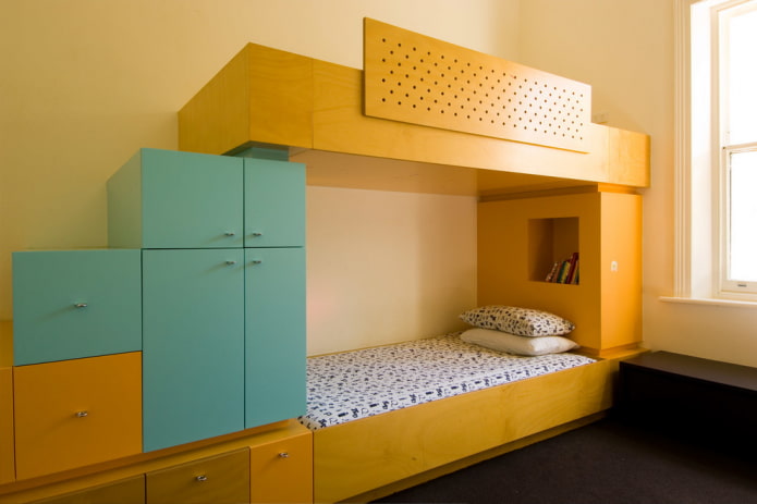 litera amarilla en la habitación de un niño