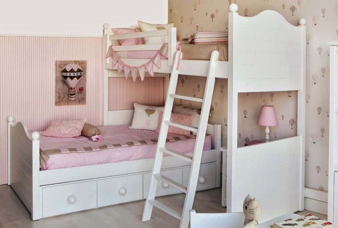 Modelo de dos niveles para la habitación de las niñas