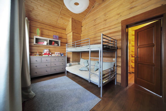 una litera en una habitación para dos niños