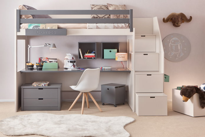 litera en una habitación para un niño