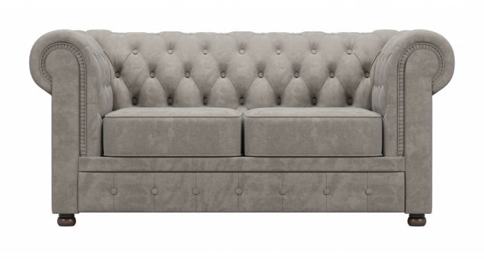 small sofa with carriage coupler
