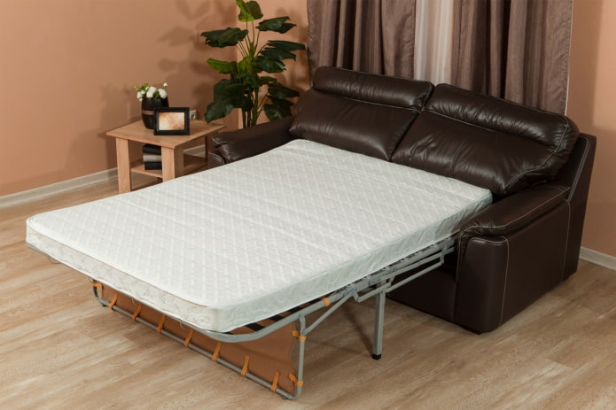 Modelo de cama plegable en el interior