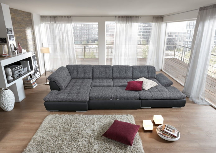 sofá plegable con respaldo interior suave