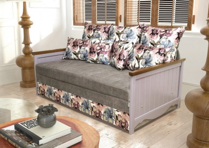 sofá plegable de estilo provenzal