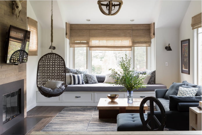 ventana ancha en el salón
