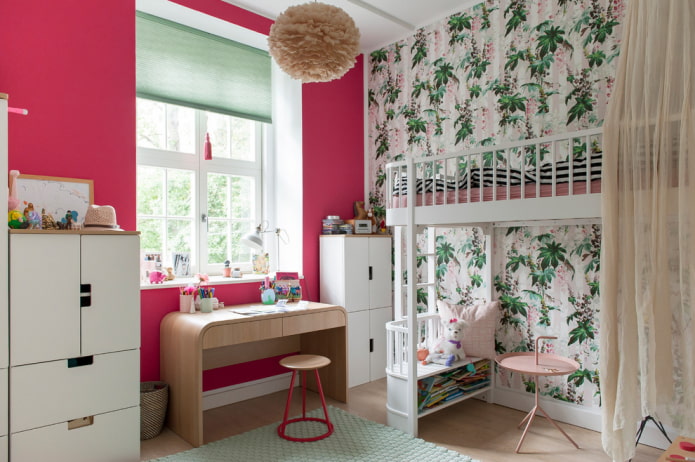 Disposición de los muebles en una habitación infantil de 10 m²