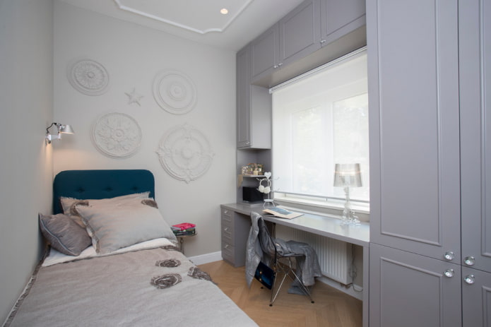 Disposición de los muebles en una habitación infantil de 10 m²