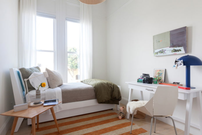 Disposición de los muebles en una habitación infantil de 10 m²