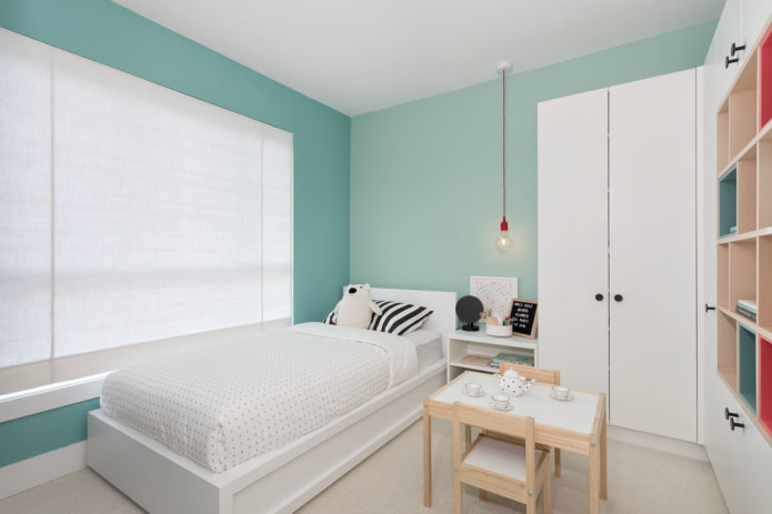 Disposición de los muebles en una habitación infantil de 10 metros cuadrados