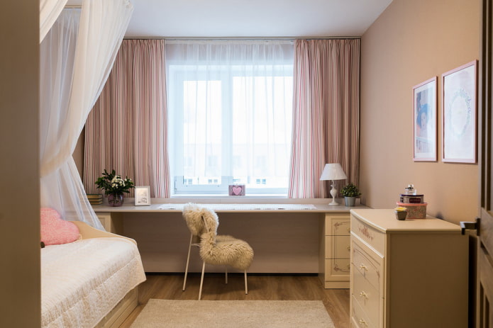 zonificación de una habitación infantil de 10 metros cuadrados