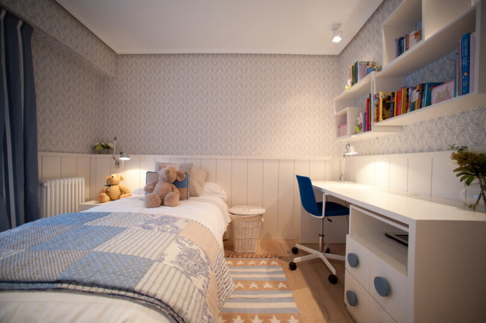 Zonificación de una habitación infantil de 10 metros cuadrados