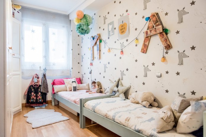 dormitorio de 9 metros cuadrados para dos niños
