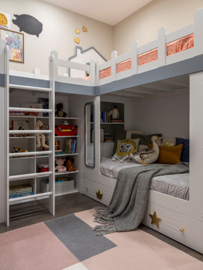 litera en la habitación infantil