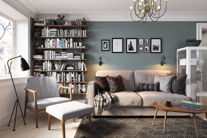 Diseño de salón en un apartamento de dos habitaciones