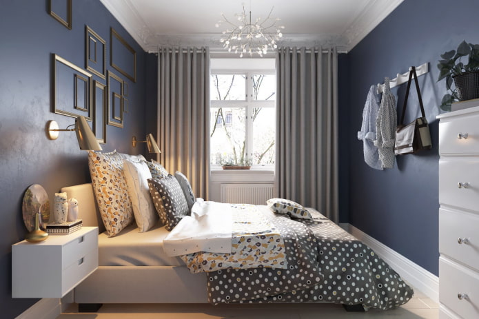 Diseño de dormitorio en un apartamento de dos habitaciones