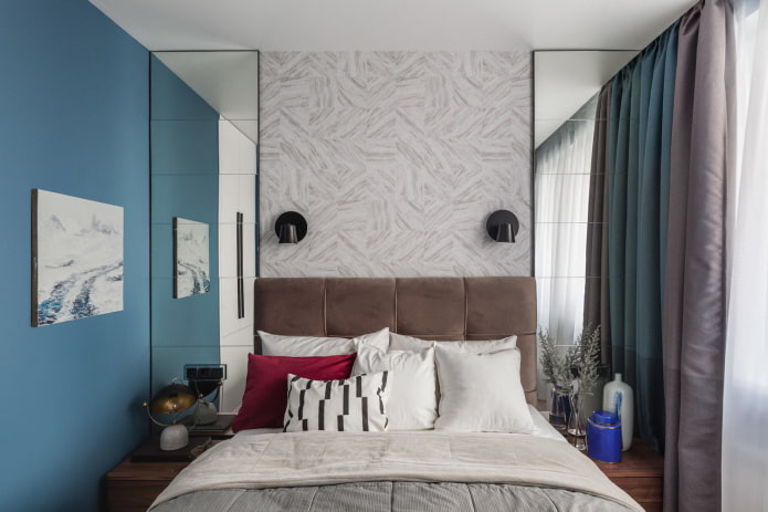 Diseño de dormitorio en un apartamento de 2 habitaciones
