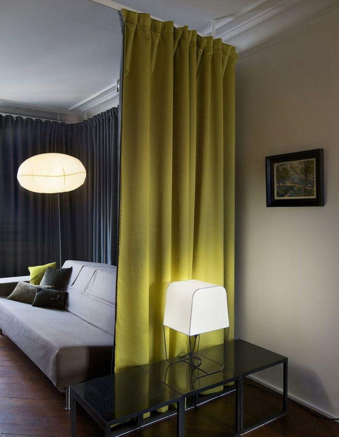 Zonificación con cortinas