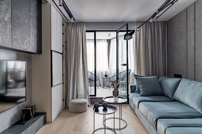 Disposición de muebles en un salón de 16 m²