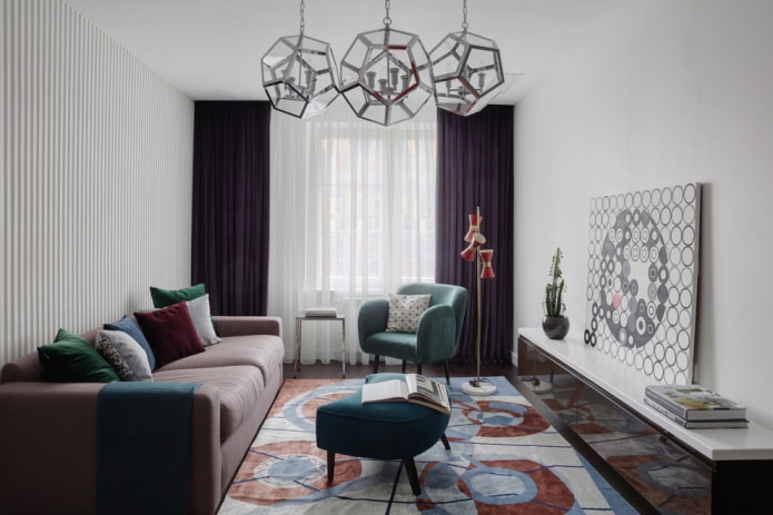disposición de muebles en una sala de estar de 16 m²
