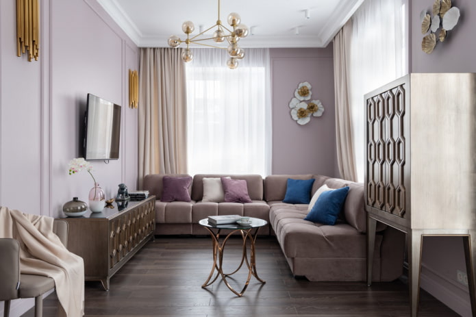 Disposición de muebles en un salón de 16 m²